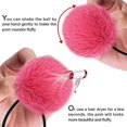 thumbnail image 3 of Hair Ties,16pcs Pom Pom Elastic Hair Ties Hair Pom Fluffy Ponytail Holders For Girls Toddlers Pigtail,8 Colors/2 Inches, 3 of 5