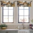 thumbnail image 3 of LALILO Kitchen Curtain Valance Wind Music Africa Air Rod Pocket Window Curtain 52"x 18" Set of 2, 3 of 5