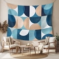 thumbnail image 2 of Turquoise Geometric, Large Tapestry for Bedroom Wall Hanging Tapestry, Modern Abstract European Art Ceiling Backdrop Tapestries Poster Blanket Wall Decor for Teens Room Living Room Dorm 100" x 59", 2 of 8