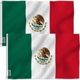 thumbnail image 1 of Anley Pack of 2 Fly Breeze 3x5 Foot Mexico Flag - Vivid Color and Fade proof - Canvas Header and Double Stitched - Mexican MX National Flags Polyester with Brass Grommets 3 X 5 Ft, 1 of 6