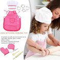 thumbnail image 4 of Wdftyju 11 Uds. Conjunto de Chef para niños, disfraz de cocinero, delantal, sombrero de Chef, juguetes para juego de rol de cocina para niños Wdftyju 3nt4kb8tm6pp3xy3, 4 of 9