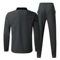 thumbnail image 3 of Men’s Long Sleeve Zip Collar Top and Elastic Waist Drawstring Pants Tracksuit Set Casual Athletic Outfit, 3 of 3