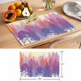 thumbnail image 6 of Watercolor Forest Silhouette Placemats Set of 4 Retro Abstract Forest Trees Cream Place Mats Indoor Wipeable Table Mats Washable Dining Table Placemats for Kitchen Holiday Party Home Decor 13x19 Inch, 6 of 9