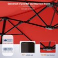 thumbnail image 5 of Summit Living 13ft Double-Sided Patio Umbrella Large Outdoor Table Umbrella Red, 5 of 7