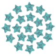 thumbnail image 1 of Uxcell 20 Pcs Piedra de Cristal Estrella Natural, 0.8 Pulgadas Piedra Preciosa Pulida, Piedras de Preocupación para Mujeres Regalos de Meditación, Verde Turquesa, 1 of 6