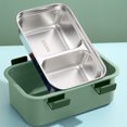 thumbnail image 4 of Boîte à Lunch Compartimentée en Acier Inoxydable avec Couche d'Isolation, Récipient Étanche pour Bureau, École et Repas de Voyage, 4 of 6