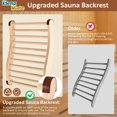 thumbnail image 4 of Respaldo para sauna KlenzMate de 20" con diseño ergonómico en S de madera, 4 of 7