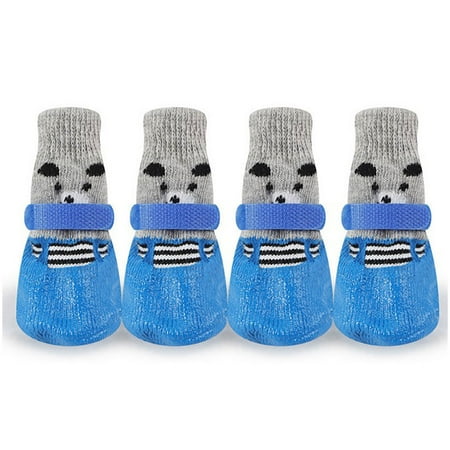 4PCS Pet Socks Anti Slip Waterproof Paw Protector Outdoor Sports Socks Shoes Boots Dogs Protective Paw Rain Snow Shoes