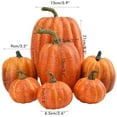 thumbnail image 6 of 7 PCS Fall Artificial Pumpkins Harvest Decoration,Assorted Sizes, for Halloween Thanksgiving Autumn Harvest DIY Foam Pumpkin Party Supplies, 6 of 7