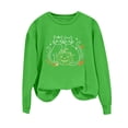 thumbnail image 5 of Gunia Plus Size Pumpkin Halloween Sweatshirts For Women Cat Graphic Sweatshirt Round Neck Long Sleeve Pullover Tops Casual Fall Fashion Trendy Clothes Green S-3Xl, 5 of 6