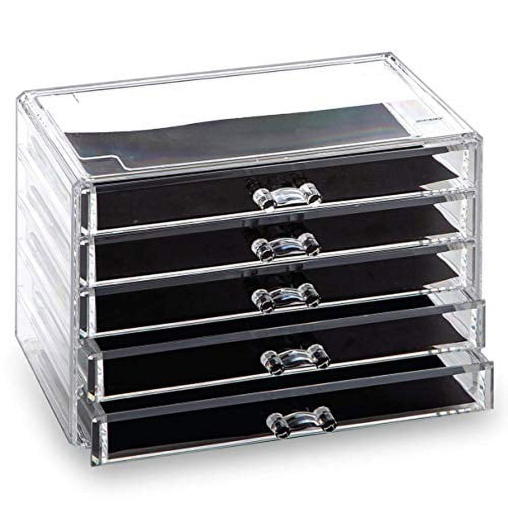 BINO THE MANHATTAN SERIES Acrylic Makeup Drawer Organizer- 5 Drawers, Clear  Beauty Organizers and Storage, Cosmetic & Makeup Drawer, Home Organization