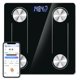 thumbnail image 1 of Báscula corporal digital Trainr Trnr-BDYSCLE-BLK, báscula esencial para el hogar, accesorio de baño duradero, compatible con sistemas operativos Apple y Android, equipo de entrenamiento y fitness., 1 of 5