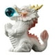 thumbnail image 2 of Figurita de dragón chino de cerámica, mascota de té en miniatura, recuerdo de 3x1,6x3 pulgadas, adorno de año Nuevo para decoración de escritorio y Blanco, 2 of 9