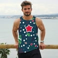 thumbnail image 6 of Daiia Christmas Printed Men's Quick Dry Fit Muscle Tank Top Slim-Fit Tank Workout Tank Top Lightweight Sports Tank Top-3X-Large, 6 of 7