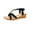 Black, variant on Summer Sandals for Women 2025 Boho Wedge Open Toe Elastic Strap Thong Sandals Summer Casual Women Beach Fashion Shoes
