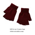 thumbnail image 4 of Guardurnaity 1 par de guantes sin dedos, cubierta de medio dedo de invierno para adultos, calentadores de manos de estilo Simple, cubiertas de manos tejidas guantes y mitones Vino rojo Guardurnaity AP009471-06, 4 of 6