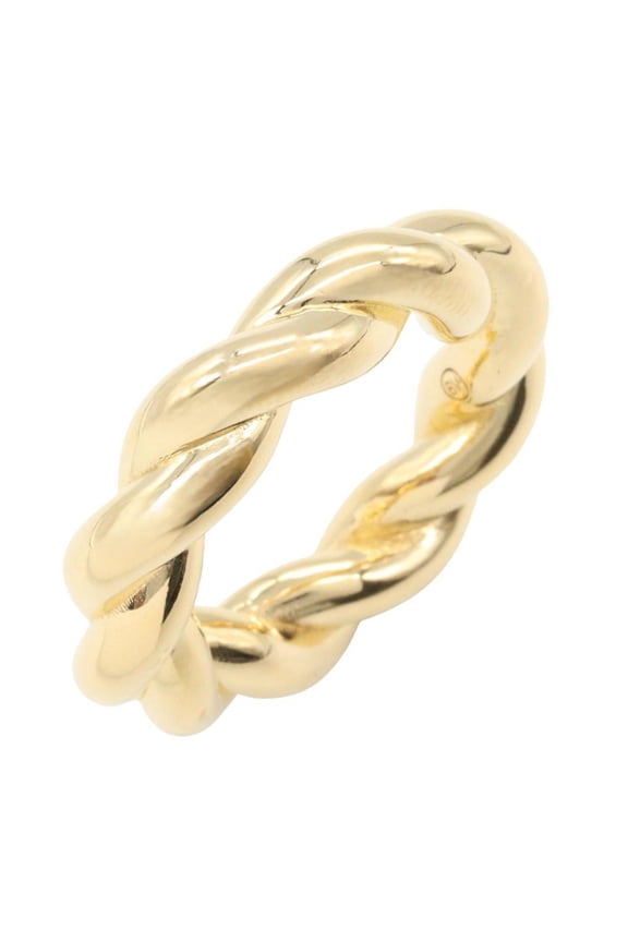 Pre-Owned Bottega Veneta Twist Ring - Sterling Silver 925 Women's Gold Tone