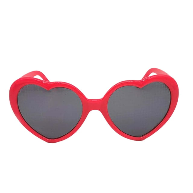 Lentes de corazón Gafas de refracción Gafas de efectos especiales de amor en forma de corazón Gafas de sol de moda
