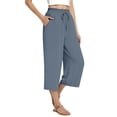 thumbnail image 2 of Women's Pants High Waisted Trousers Baggy Pant Capri Pants Womens Pants Casual Comfy Clothes Trendy Womens Clothes, 2 of 5