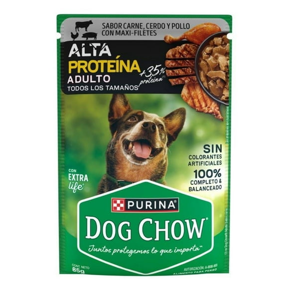 Alimento húmedo para perro Purina Dog Chow Adulto Alta Proteina 85g