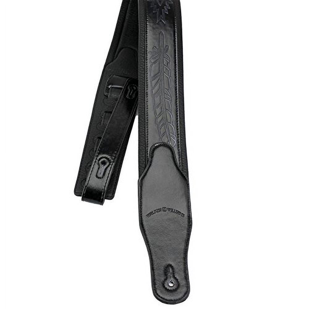 Walker & Williams GB-136 Black Feather Padded Guitar Strap