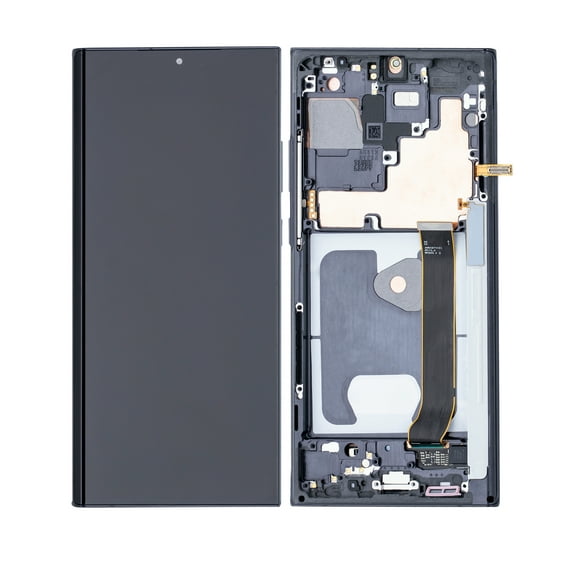 Replacement OLED Assembly With Frame Compatible For Samsung Galaxy Note 20 Ultra 5G (Service Pack) (Mystic Black)