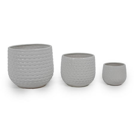 BOFANG  Modern Large Ceramic Planter Pot Set of 3