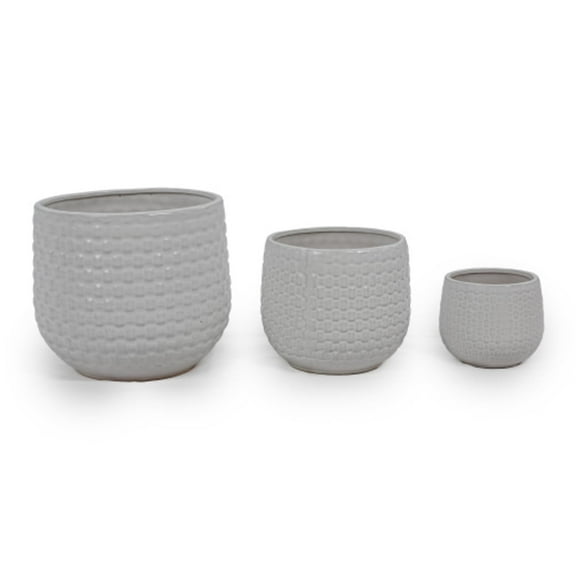BOFANG  Modern Large Ceramic Planter Pot Set of 3