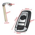 thumbnail image 2 of 2X Car Smart Remote Key Fob Case Blade for F10 F20 F30 F40 1 3 5 Series 4Button, 2 of 5