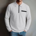 thumbnail image 2 of Awdenio Men's T-shirts Casual Short Sleeve 2026 Button Stylish Summer T Shirt Color Block Golf Slim Fit Shirts with Collar, 2 of 7