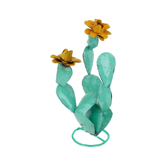 PPLoney Colorful Iron Cactus Garden Decor - Handcrafted Metal Plant Figurine for Indoor and Outdoor Use, Ideal for Home and Yard Decorations