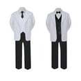 thumbnail image 2 of 5-7pc Formal Black White Suit Set Black Bow tie Neck Vest Boy Baby Sm-20 Teen, 2 of 3