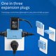thumbnail image 4 of Enchufe estándar americano giratorio de 180°, 1 entrada y 3 salidas, práctico adaptador de viaje Universal, cargador de teléfono, EE. UU., Canadá, Colombia, México, 4 of 8