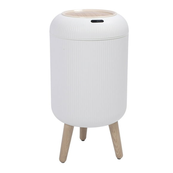 Motion Sensor Trash Can with Lid, Water Proof Plastic Smart Sensor Wastebasket Touchless Automatic Garbage Bin with 3 Bucket Legs for Living Rooom Bedroom Bathroom Kitchen RV