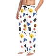 thumbnail image 2 of FORMRS Mens Pajama Pants with Pockets Sleepwear Lounge Bottoms Sizes S-2XL, Black Simple Shapes, 2 of 7