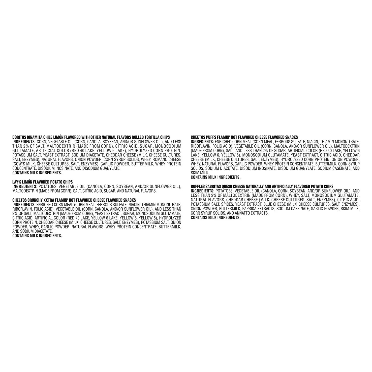 Frito-Lay Fiesta Favorites Mix, Variety Pack Chips & Snacks, 30 Count