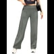 thumbnail image 3 of Pantalones de Yoga para Mujer, de Pierna , con Bolsillos, Cintura Alta, Elásticos, Informales, Deportivos. Gris M, 3 of 6