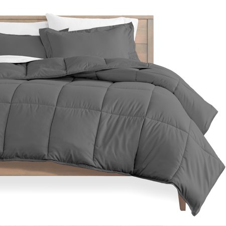 Walmart For Bare Home Ultra Soft Goose Down Alternative Comforter Set Twin Twin Xl Gray Accuweather Shop