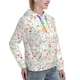 thumbnail image 6 of Honeii Wildflower Watercolor 4 Pattern Womens Oversized Hoodies Long Sleeve Sweatshirts Pullover Fall Outfits with Pocket-Medium, 6 of 7