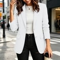 thumbnail image 4 of Mifsaly Womens Business Casual Blazers Long Sleeve Notch Lapel Work Office Suit Jackets Two Buttons Slim Fit Professional Blazer Coats White,XXL, 4 of 9
