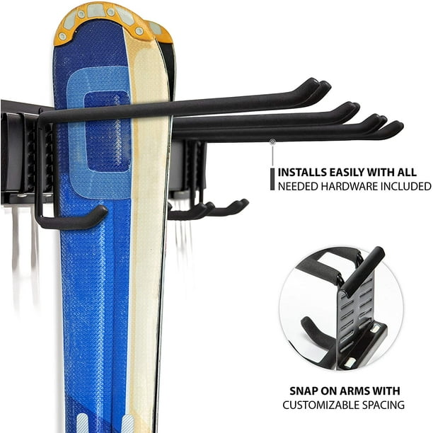 Support mural vertical pour skis Support de rangement mural pour