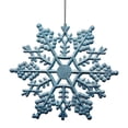 thumbnail image 4 of Northlight 24ct Glitter Snowflake Christmas Ornament Set 4" - Turquoise Blue, 4 of 6