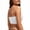 White, variant on Women's Plus Size Solid Bandeau Bikini Top Strapless High Cut Swimwear for Pool Beach Purple L