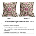 thumbnail image 6 of Ryan; Brown Hot Pink Boho Pillow Covers 18 X Inch Bohemian Ethnic Carpet Style Vintage Flower Print Decorative Throw Pillows Outdoor Cushion Case Farmhouse Decor for Home Sofa Bed Set of 2, 6 of 8