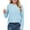 Light Blue1, variant on Jalioing Girls Long Sleeve Shirt Loose Comfy Crew Neck Casual Shirts Toddler Kids Soft Tunic Tops 3-14 Years