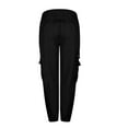 thumbnail image 5 of successthop Cargo Pant Elastic Waist for Men Solid Workwear with Pockets Zipper Straight Sport Trousers Black, 5 of 7
