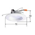 thumbnail image 4 of HALO Encastré RL560WH6935R 5" Ou 6" Intégré LED Garniture Encastrée, Blanc, 4 of 6