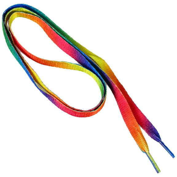 TEHAUX 12 Pairs Rainbow Shoelaces 0.9M Gradient Colorful Shoe Laces Flat Shoestring for Shoes Sneakers