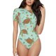 thumbnail image 1 of Fotbe Cute Sea Turtles Body de Mujer con Cuello Redondo y Mangas Cortas, Sin Mangas Ajustado, Suave, Cómodo y Básico-X-Large, 1 of 7