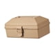 thumbnail image 4 of Caja de herramientas portátil, contenedor de gran capacidad con asa, organizador para maletero de coche, estuche rígido para camping, picnic, pesca, Marrón claro, 4 of 8
